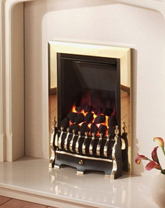 Blenheim Slimline Gas Fire in Brass