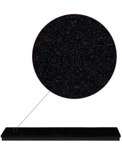 Slabbed Polished Black Granite Hearth