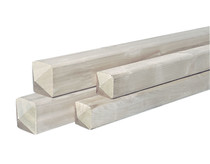 Hardhouten paal Accoya | 70 x 70 | Diamantkop | 270 cm