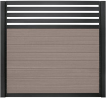 SeriAL | Aluminium Scherm met trellis Antraciet- Multigrey Light | 180x180