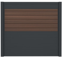 IdeAL | Scherm Antraciet- Symmetry Burnt Umber | 180x180 | 6 planks