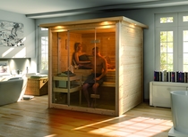 Karibu | Sauna Alabasta 1 met 9 kW saunakachel