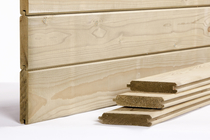 Blokhutprofiel plank | 28 x 145 | Vuren | 297cm