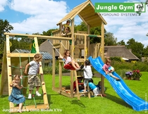 Jungle Gym | Palace + Climb Module X'tra | DeLuxe | Blauw
