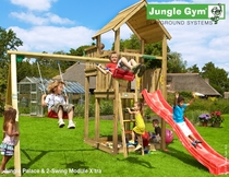 Jungle Gym | Palace + 2-Swing Module X'tra | DeLuxe | Blauw
