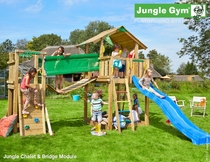 Jungle Gym | Chalet + Bridge Module | Blauw
