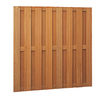 Hardhouten plankenscherm | 180x180cm | 15-planks | 15mm