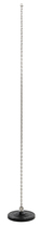 KBT | Rubberen schotelschommel | zwart | galvaniseerde ketting set