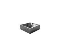 Polyester bloembak Buxus | 120 x 120 x 40 cm | Wit
