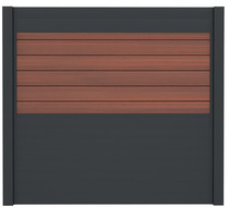 IdeAL | Scherm Antraciet- Symmetry Cinnabar | 180x180 | 6 planks