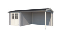 Nubuiten | Buitenverblijf Ivana 275 Plus | Platinum Grey | 590x295 cm