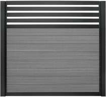 SeriAL | Aluminium Scherm met trellis Antraciet- Multigrey Dark | 180x180