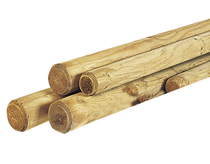 Paal rond gefreesd | D4 | Vuren | 200 cm