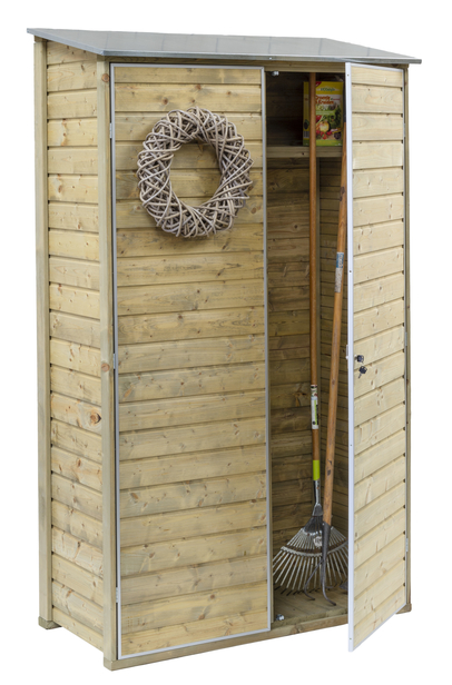 tuinkast hout gamma outdoor life products muurkast fsc met vloer en zinken dak tuinkast hout gamma outdoor life products muurkast fsc met vloer en zinken dak