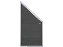 Elephant | Tuinscherm Forte schuin | 90x180/93 cm | Antraciet/aluminium
