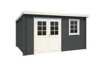 Nubuiten | Blokhut Amira 230 | Carbon Grey | 400x250 cm