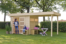 Outdoor Life Products | Blokhut Vera met overkapping