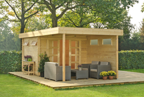 Outdoor Life Products | Buitenverblijf Olga 200 met luifel | Voor 300