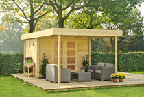 Outdoor Life Products | Buitenverblijf Olga 300 met luifel | Voor 300