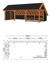 Trendhout | Kapschuur De Hoeve XL 9.26m | Combinatie 3