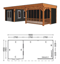 Trendhout | Buitenverblijf Refter XL 9000 mm | Combinatie 5