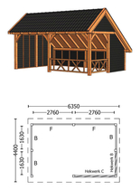 Trendhout | Kapschuur De Hoeve XL 6.35m | Combinatie 3