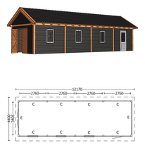 Trendhout | Zadeldakschuur XL 12170 mm | Combinatie 6