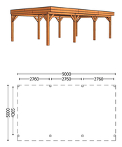 Trendhout | Buitenverblijf Regina XL 9000 mm | Combinatie 1