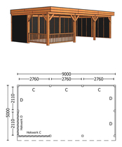Trendhout | Buitenverblijf Regina XL 9000 mm | Combinatie 3
