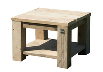DutchWood | Salontafel met poten en onderblad | 60 x 60