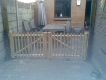 Franse rondhoutpoort 100 x 80