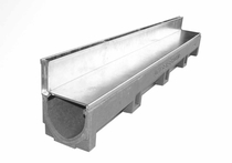 MBI | ACO Goot met rvs frame + 15mm LED 1 meter