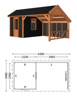 Trendhout | Kapschuur De Deel 6300 mm | Combinatie 5