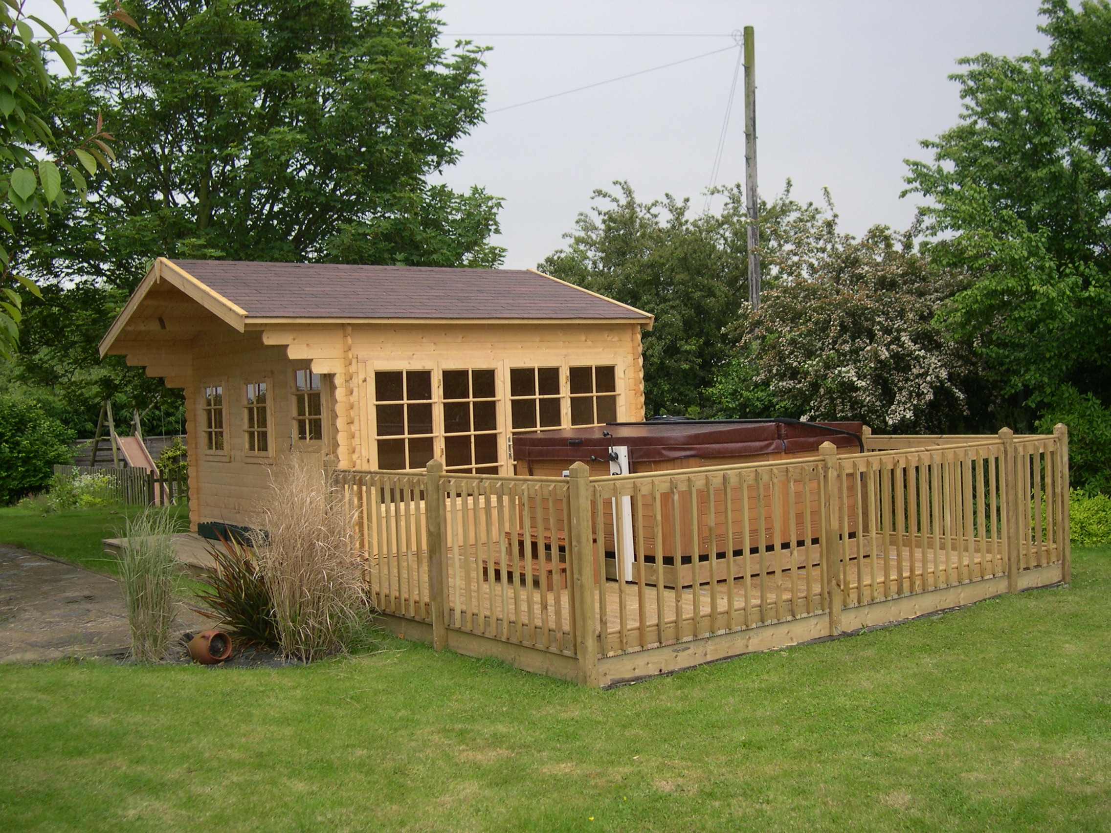 Grandcasa Classic Blokhut 335 X 200 1 Dubbele Glasdeur 1 Uitzetraam grandcasa kopen in de aanbieding