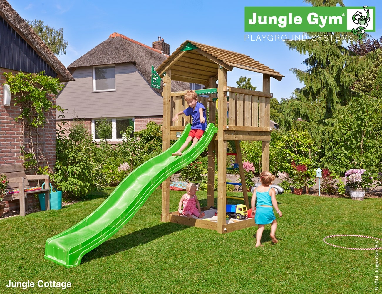 Jungle Gym Cottage Deluxe Blauw jungle gym kopen in de aanbieding