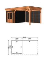 Trendhout | Buitenverblijf Casa L 6100 mm | Combinatie 6
