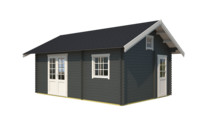 Nubuiten | Blokhut Caroline | Carbon Grey | 595x410 cm
