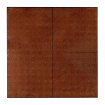 Rubbertegel | 100 x 100 x 2,5 cm | Rood