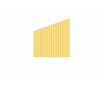 DHZ Zijwand | Zweeds rabat enkelzijdig | 278,5 cm | Onbehandeld