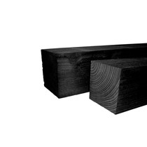 Douglas geschaafde paal | 45 x 45 mm | Zwart gespoten | 300 cm