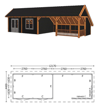 Trendhout | Kapschuur De Hoeve XL 12.17m Combinatie 4