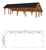 Trendhout | Kapschuur De Hoeve XL 12.17m Combinatie 1