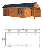 Trendhout | Kapschuur De Stee L9800 | Combinatie 6