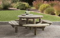 Talen | Picknicktafel Rond | 210 cm | 45 mm
