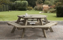Talen | Picknicktafel Zeshoek | 225 cm