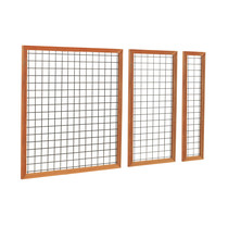 Hardhout betonijzer trellis | Zwart gepoedercoat | 90 x 180 cm