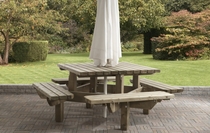Talen | Picknicktafel Vierkant | 195 x 195 cm | 45 mm dik