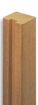 Eindpaal | Bangkirai | Rabat Systeem | 275 cm