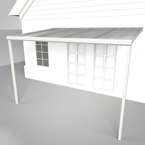 Deponti | Aluminium Terrasoverkapping Nebbiolo 404.5x250 | Creme-wit
