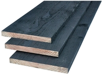 Potdekselplank Douglas 22x200 zwart gespoten 300cm